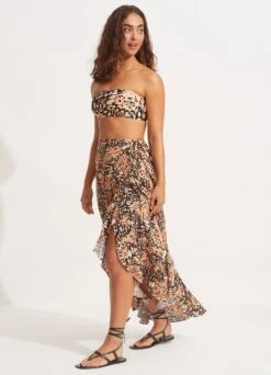 Take Flight Wrap Skirt - Mandarin -Fashion Swimwear Store 54931 SK Mandarin 5
