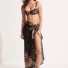 Silk Road Sarong - Black -Fashion Swimwear Store 54933 SG Black 3