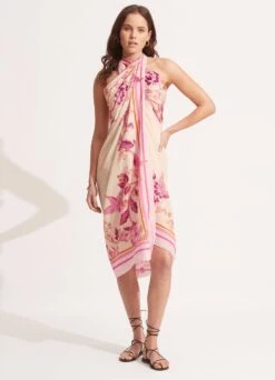 Silk Road Sarong - Parfait Pink -Fashion Swimwear Store 54933 SG ParfaitPnk 7
