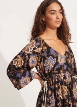 Silk Road Tier Mini Dress - Black -Fashion Swimwear Store 54934 DR Black 6