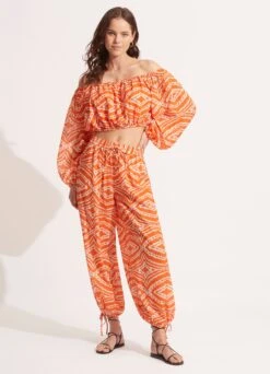 Zanzibar Crop Top - Mandarin -Fashion Swimwear Store 54953 TO Mandarin 4