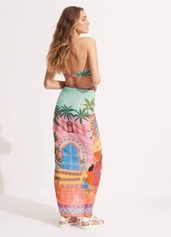 On Vacation Sarong - Azure -Fashion Swimwear Store 54968 SG Azure 5