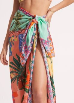 On Vacation Sarong - Azure -Fashion Swimwear Store 54968 SG Azure 6