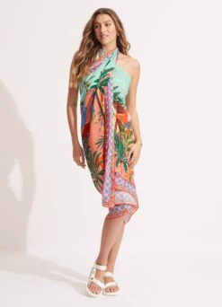 On Vacation Sarong - Azure -Fashion Swimwear Store 54968 SG Azure 7