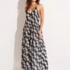 Modern Take Tier Maxi Dress - Black -Fashion Swimwear Store 54974 DR Black 3