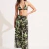 Palm Paradise Wrap Pant - Black -Fashion Swimwear Store 54992 PA Black 3