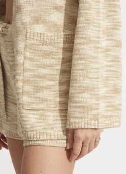 Marl Knit Cardigan - Sand -Fashion Swimwear Store 55000 KN Sand 6