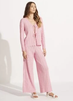 Crochet Knit Pant - Parfait Pink -Fashion Swimwear Store 55005 KN ParfaitPnk 5