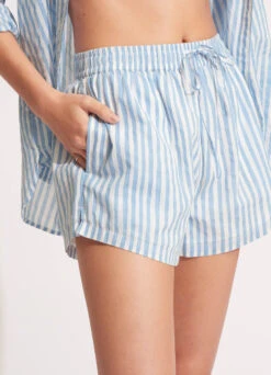 Stripe Beach Short - Powder Blue -Fashion Swimwear Store 55009 SH PowderBlue 7