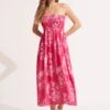 Tie Dye Maxi Skirt/Dress - Rose Pink -Fashion Swimwear Store 55025 SK RosePink