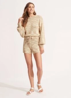 Marl Knit Jumper - Sand