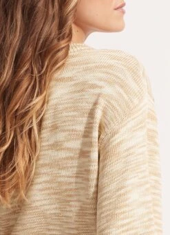 Marl Knit Jumper - Sand -Fashion Swimwear Store 55038 KN Sand 8