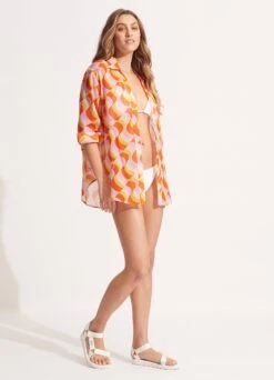 Modern Take Cover Up - Mandarin -Fashion Swimwear Store 55046 CU Mandarin 5