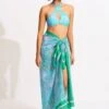 Sea Skin Sarong - Vivid Green -Fashion Swimwear Store 55052 SG VividGreen 3