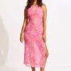 Sea Skin Mesh Cover Up - Fuchsia Rose