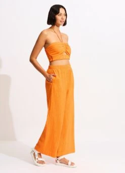 Crinkle Beach Pant - Mandarin -Fashion Swimwear Store 55064 PA Mandarin 5