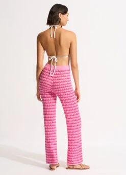 Carnaby Knit Pant - Fuchsia Rose -Fashion Swimwear Store 55082 KN FuchsiaRos 5
