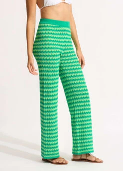 Carnaby Knit Pant - Jade 9 Carnaby Knit Pant - Jade -Fashion Swimwear Store 55082 KN Jade 4