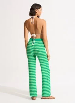 Carnaby Knit Pant - Jade 10 Carnaby Knit Pant - Jade -Fashion Swimwear Store 55082 KN Jade 5
