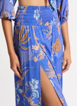 Eden Shirring Pant - Azure -Fashion Swimwear Store 55083 PA Azure 7