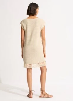 Mini Knit Cover Up - Natural -Fashion Swimwear Store 55087 KN Natural 5