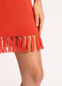 Mini Knit Cover Up - Tamarillo -Fashion Swimwear Store 55087 KN Tamarillo 6