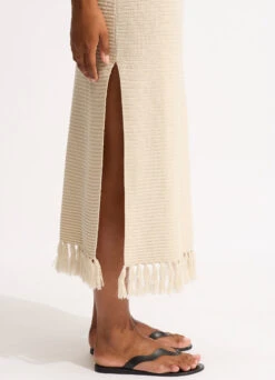 Maxi Knit Cover Up - Natural -Fashion Swimwear Store 55088 KN Natural 6