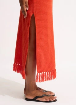 Maxi Knit Cover Up - Tamarillo -Fashion Swimwear Store 55088 KN Tamarillo 6