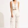 Crochet Pant - White -Fashion Swimwear Store 55093 PA White 3