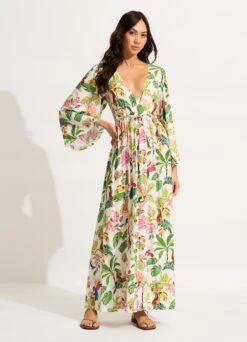 Tropica Maxi Dress - Ecru