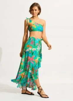 Tropica Wrap Skirt - Jade -Fashion Swimwear Store 55116 SK Jade 5