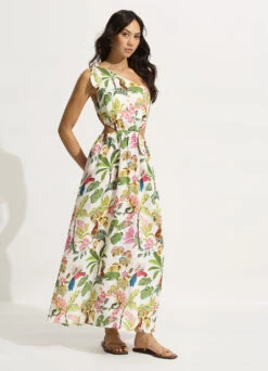 Tropica Midi Dress - Ecru -Fashion Swimwear Store 55123 DR Ecru 4