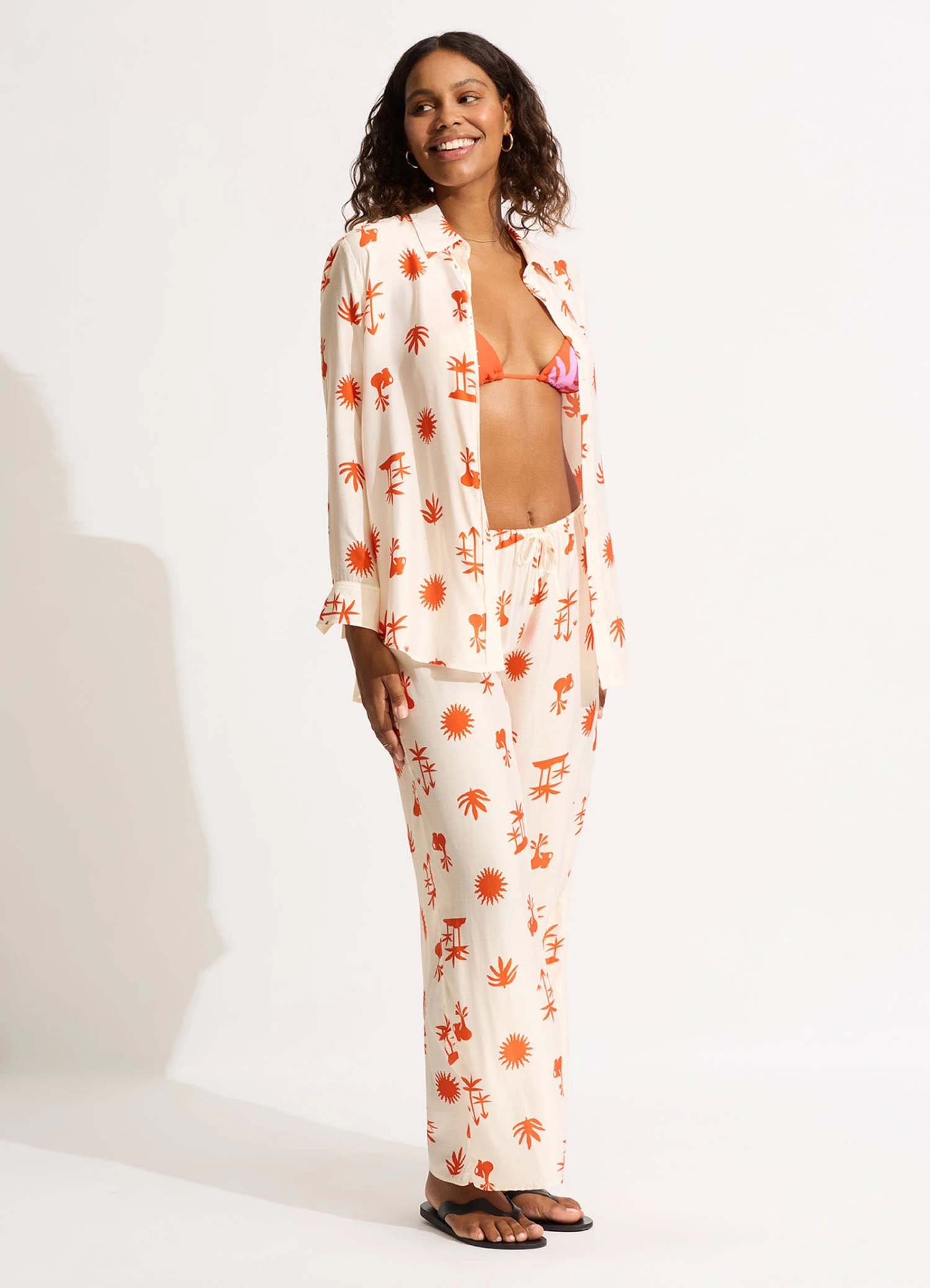 La Palma Silk Shirt - Tamarillo 6 La Palma Silk Shirt - Tamarillo - Image 4