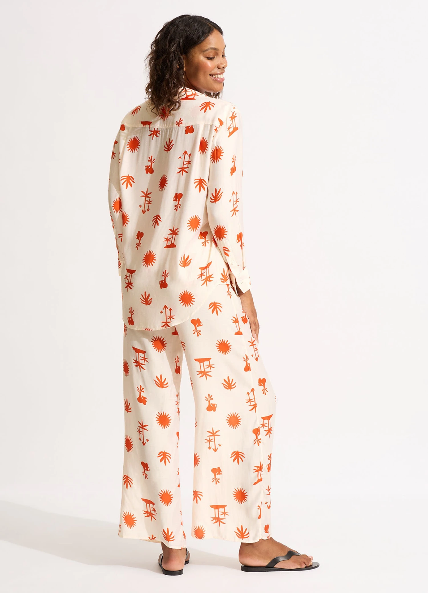 La Palma Silk Shirt - Tamarillo 7 La Palma Silk Shirt - Tamarillo - Image 5