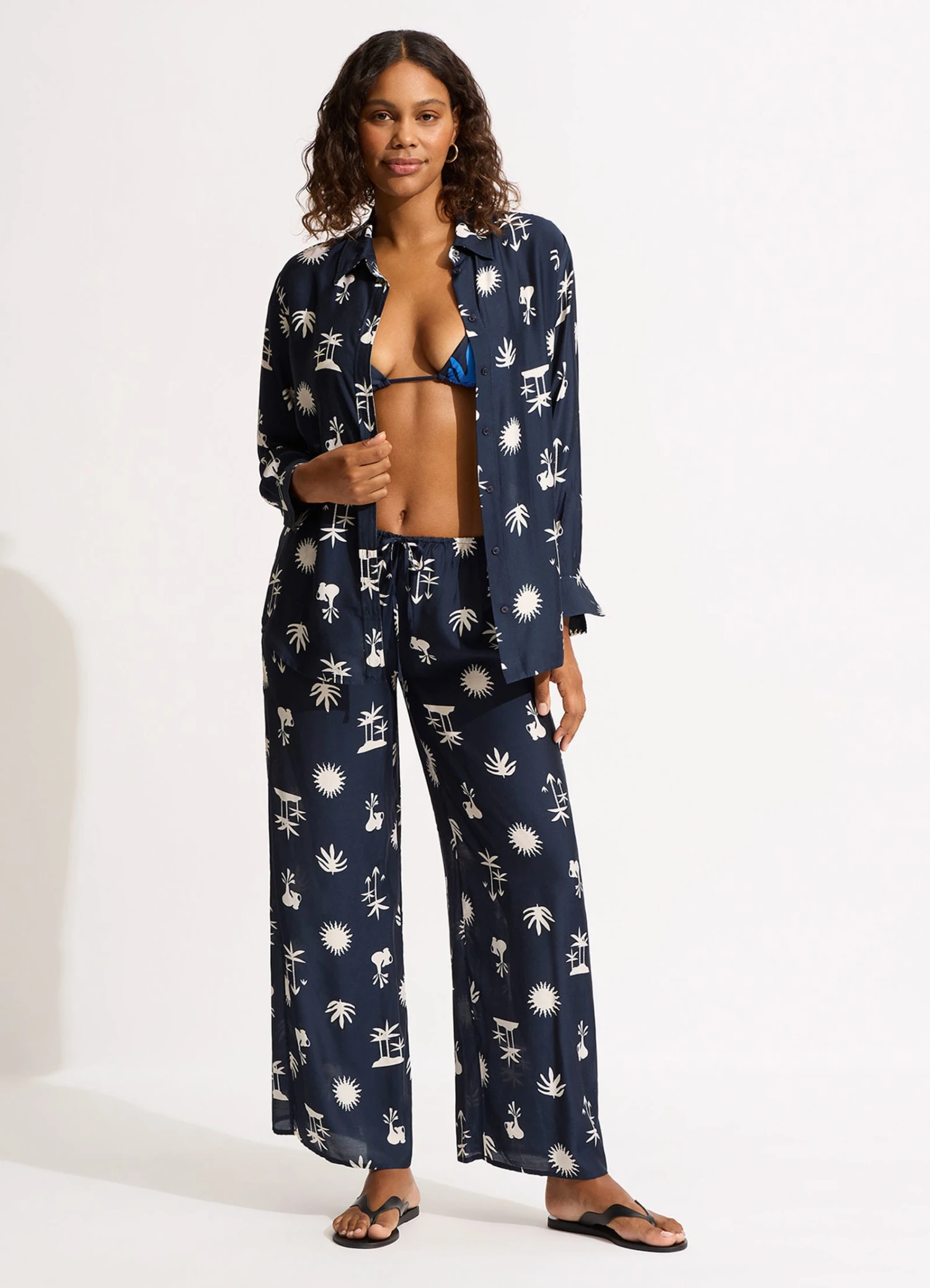 La Palma Silk Shirt - True Navy 3 La Palma Silk Shirt - True Navy