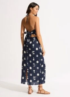 La Palma Maxi Dress - True Navy -Fashion Swimwear Store 55133 DR True 20Navy 5