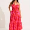 Birds Of Paradise Maxi Dress - Chilli Red -Fashion Swimwear Store 55162 DR Chilli 20Red 2