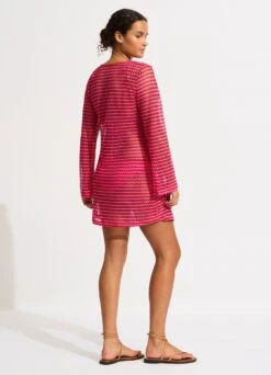 Mesh Effect Cover Up - Chilli Red -Fashion Swimwear Store 55190 CU Chilli 20Red 5