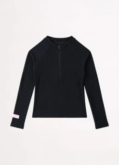 Girls Summer Essentials Long Sleeve Rashie - Black