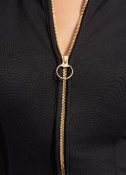 Seafolly Collective Long Sleeve Sunvest - Black -Fashion Swimwear Store 60267 942 Black 5