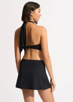 Seafolly Collective A-Line Skirt - Black -Fashion Swimwear Store 60281 942 Black 6