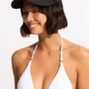 Quilted Visor - Black -Fashion Swimwear Store 71365 HT Black 1
