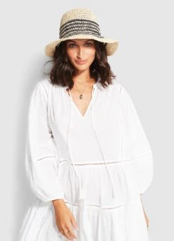 Stripe Soleil Hat - Natural/Navy -Fashion Swimwear Store 71748 HT Natural 21Na 3 a8f80dcb 59f6 4068 8a49 08f88185fdee