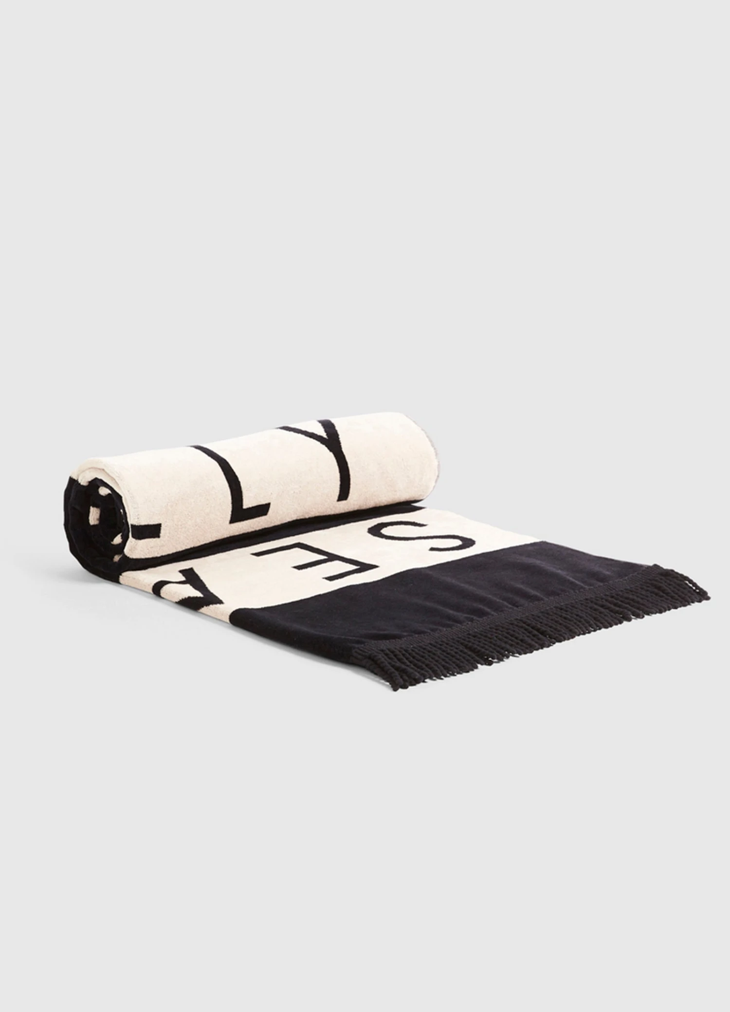 Folly Stripe Towel - Black 5 Folly Stripe Towel - Black - Image 3