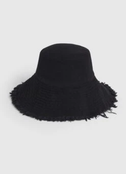 Fringe Bucket Hat - Black -Fashion Swimwear Store 71784 HT Black 4 b0f79047 9875 4153 9820 569356ef143c