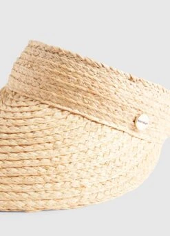 Raffia Visor - Natural -Fashion Swimwear Store 71802 HT Natural 4