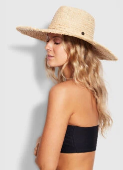 Raffia Fringe Tie Hat - Natural -Fashion Swimwear Store 71812 HT Natural 2 b096d977 90bb 47cd 9939 edabb7b63443