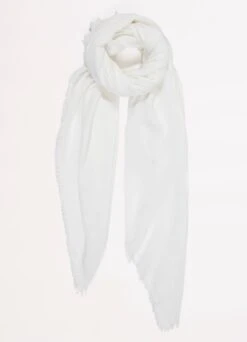 Textured Cotton Beach Wrap - White -Fashion Swimwear Store 71830 White 9