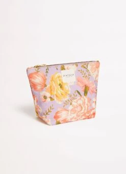 Paradise Garden Canvas Pouch - Lilac -Fashion Swimwear Store 71840 BG Lilac 2