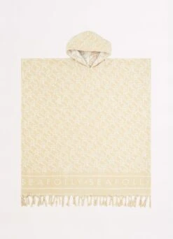 SF Monogram Towel Poncho - Natural -Fashion Swimwear Store 71867 TL Natural 7